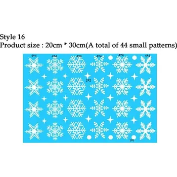 Vánoce Vánoční elektrostatické samolepky na okno vločky | vánoční samolepky, zimní dekorace - Style 16