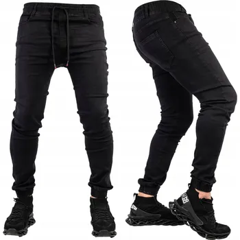Pánské džíny Pánské kalhoty Joggery Černé Slim Fit Džíny Jogger Streetwear vel. 31