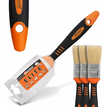 Malířský štětec 3x PLOCHÝ ŠTĚTEC 38 mm MALÍŘSKÝ NA VODOU ŘEDITELNÉ BARVY A LAKY Univerzální Z1-P