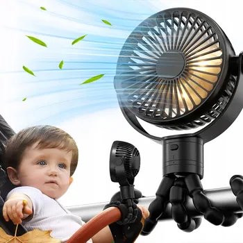 Vzduchotechnika Mini ventilátor Agoal WENTYLATOR OŚMIORNICY černý