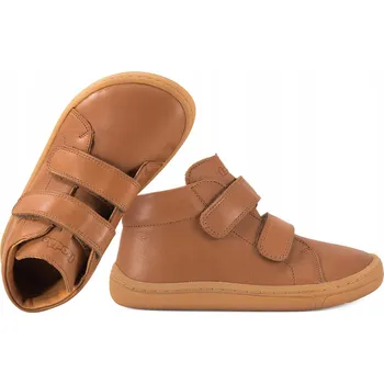 Chlapecké polobotky FRODDO G2130342-10 BAREFOOT DĚTSKÉ KOTNÍKOVÉ BOTY POLOBOTKY KOŽENÉ koňaková 27