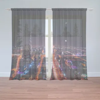 Záclona Sablio Záclony Rozsvícené město: 2ks 150x250cm