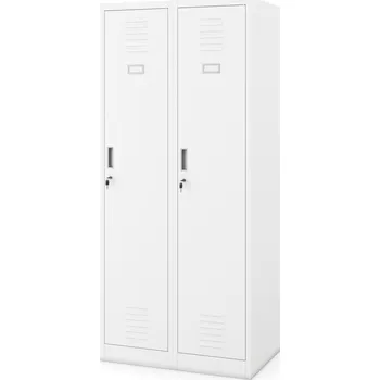 Šatní skříň Nábytek PEGAS Bílá šatní skříň BHP: čtyřkomorová KACPER, 800 x 1800 x 500 mm
