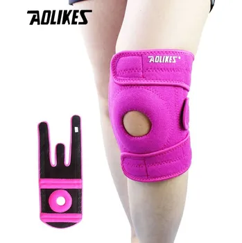Kolenní ortéza s gelovou výztuhou Aolikes | ortéza, bandáž - Růžová červená , Levá noha
