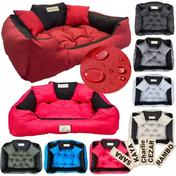 Pelíšek pro psa Pelíšek pro psa kotec KINGDOG 115x95 cm personalizovaná, voděodolná, červená