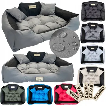 Pelíšek pro psa Psí Pelíšek KINGDOG kotec 100x75 cm personalizovaný voděodolný tmavý