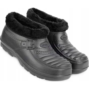 Pracovní obuv HOLÍNKY PÁNSKÉ ZATEPLENÉ krátké pěnové zimní lehké nazouváky EVA 45