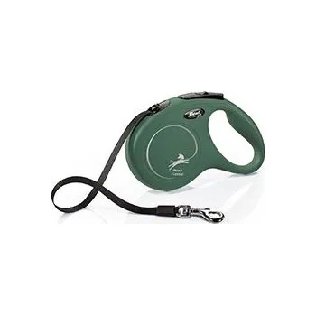 Vodítko pro psa Vodítko FLEXI Classic New M pásek 5m/25kg olivová