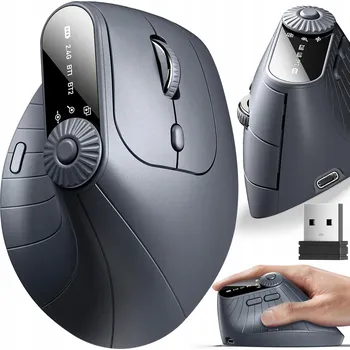 Myš Vertikální myš RENEW FORCE, ergonomická bezdrátová myš WiFi Bluetooth PRO