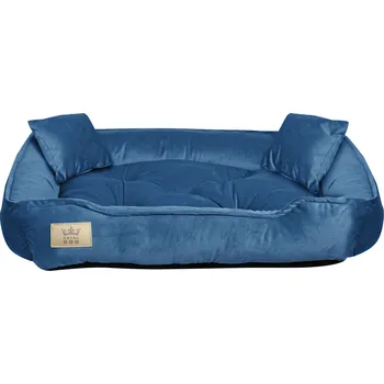 Pelíšek pro psa Pelíšek pro psy kotec 100x75 cm, modrý samet