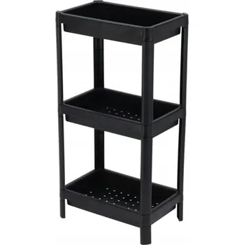 police Plastová police 3-patrová 71 cm černá