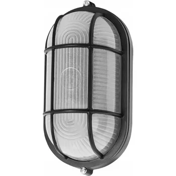 Nástěnné svítidlo Kanálová lampa BLACK nástěnná IP44 E27 černá vzduchotěsná