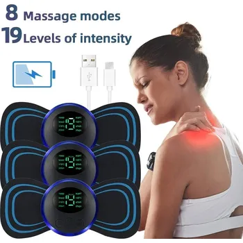 Masážní přístroj Mini elektrický krční masážní přístroj EMS | relaxační pomůcka