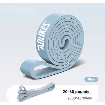 Posilovací odporová guma Aolikes pro domácí trénink | posilovací guma, cvičební pás - Typ B – modrá 2
