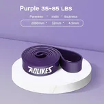 Posilovací odporová guma Aolikes pro domácí trénink | posilovací guma, cvičební pás - Typ A – fialová