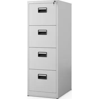 Kartotéka Nábytek PEGAS Kovová kartotéková skříň SARA V4, 460 x 1320 x 620 mm, šedá