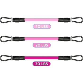 Polstrované kotníkové popruhy Aolikes | posilovací popruhy, fitness pomůcka - Sada 3 kusů růžové