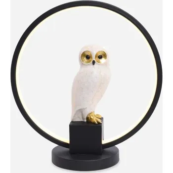 Lampička LED stolní lampa - Sova 150 lm 3000K bielo zlatá bez adaptéra Zuma Line SOWA EX04F332U-1