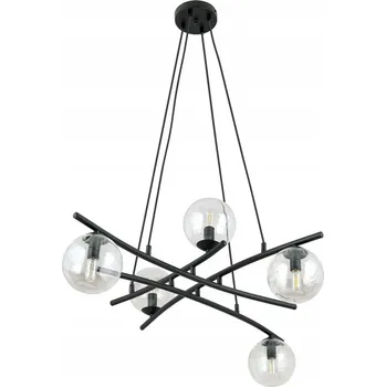 Emibig ESSA 5 TRANSPARENT Závěsné svítidlo Ocel lakovaná sklo Černá
