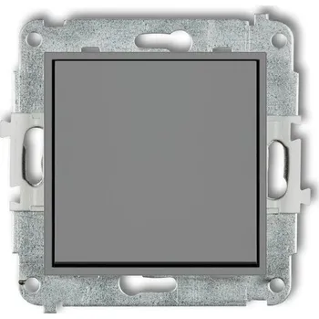 vypínač Jednopólový vypínač pod omítku Karlik, odstíny šedé 27MWP-1