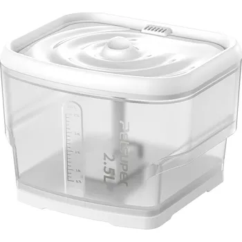 Miska pro psa Chytrá fontána na vodu pro domácí mazlíčky Petsuper PW03 2,5 l (bílá)