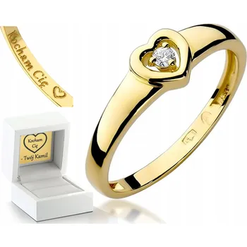 Prsten ZLATÝ ZÁSNUBNÍ PRSTÝNEK S BRILIANTEM 0,04 CT