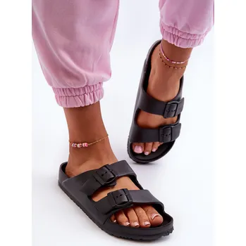 Dámské pantofle EVENTO Dámské Pěnové Žabky S Sponami Luciene Barva: Černá, Velikost: 36