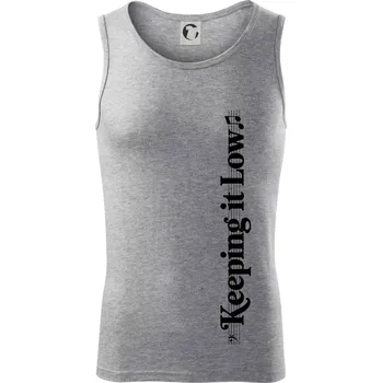 KEEPING IT LOW NA VÝŠKU - basový klíč - Tílko pánské Core - L ( Tmavě šedý melír )