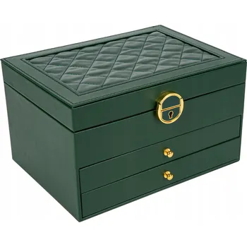 Úložný box KUFŘÍK ŠPERKOVNICE NA BIŽUTERII ELEGANTNÍ ORGANIZÉR NA KLÍČEK BESTIF