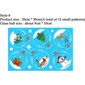 Vánoce Vánoční elektrostatické samolepky na okno vločky | vánoční samolepky, zimní dekorace - Style 8