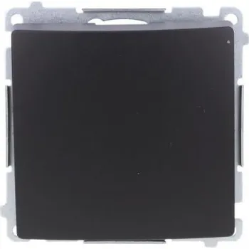 vypínač Jednopólový vypínač, zapuštěný, Spínací (monostabilní) Simon černý BMP1.01/49