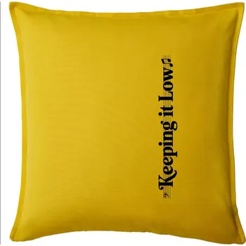 Polštář KEEPING IT LOW NA VÝŠKU - basový klíč - Polštář 50x50 - 50x50 - Pouze potah ( Žlutá )