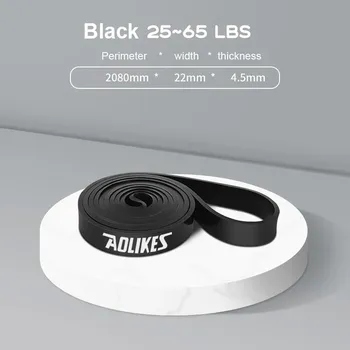 Posilovací odporová guma Aolikes pro domácí trénink | posilovací guma, cvičební pás - Typ A – černý