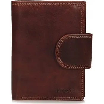 Peněženka Univerzální peněženka z pravé kůže, malá, elegantní, na zip, hnědá T359