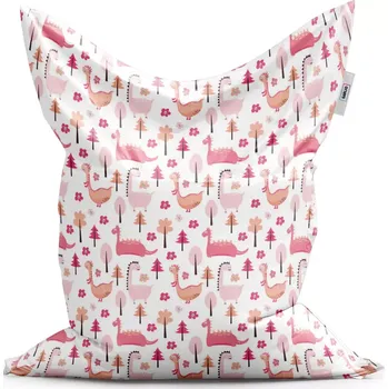 Sedací pytel Sablio Sedací vak Classic Růžoví dinosauři - 200x140 cm