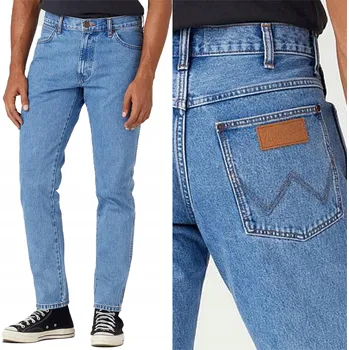 Pánské džíny Wrangler RIVER REGULAR TAPERED Stone DŽÍNY BEZ ELASTANU W34 L34