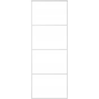 Interiérové dveře Posuvné hliníkové dveře s ESG sklem, bílé 76x205 cm