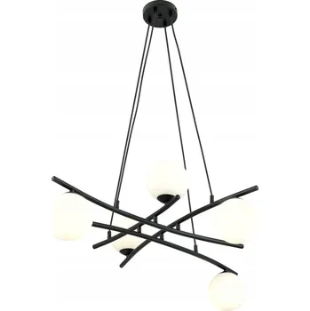 Emibig ESSA 5 OPAL Závěsné svítidlo Ocel lakovaná sklo Černá 10W MAX