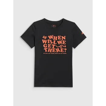 Chlapecké oblečení Chlapecké tričko klasického střihu s potiskem - černé
