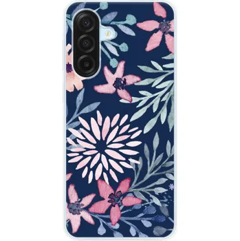 Pouzdro na mobilní telefon Odolné silikonové pouzdro iSaprio - Leaves on Blue - Samsung Galaxy A17 / A17 5G