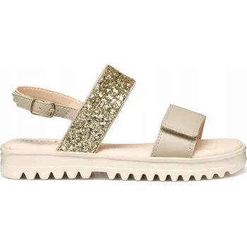 Dívčí obuv Geox dětské sandály eko kůže béžové, velikost 28