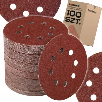 Brusný kotouč 50x Brusný papír 125 mm P120 KOTOUČE BRUSNÉHO PAPÍRU S OTVORY NA SUCHÝ ZIP