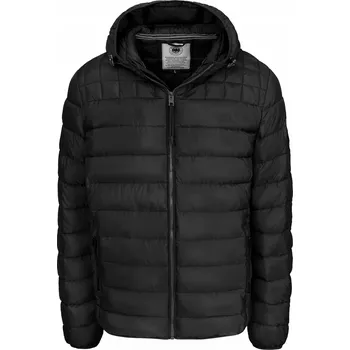 Moto bunda Zimní bunda PIT BULL prošívaná s kapucí FOOTHILL - vel. M černá