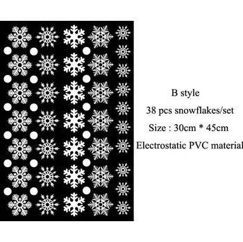 Vánoce Vánoční elektrostatické samolepky na okno vločky | vánoční samolepky, zimní dekorace - B