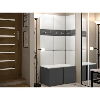 Šatní skříň Skříň MOB 84 x 186 x 44 cm bílá, grafit