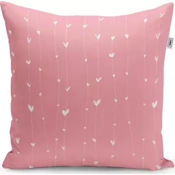 Polštář Sablio Polštář Asymetrická srdíčka - 40x40 cm