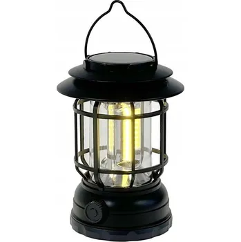 Stojací lampa LED solární lampa, turistická, kempingová, s funkcí powerbanky