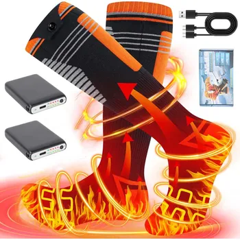 VYHŘÍVANÉ PONOŽKY ELEKTRICKÉ ZIMNÍ NÁVLEKY TERMO OHŘÍVAČE 6000MAH