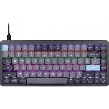 Klávesnice BEZDRÁTOVÁ USB HERNÍ KLÁVESNICE RGB PODSVÍCENÁ MECHANICKÁ FINA 84