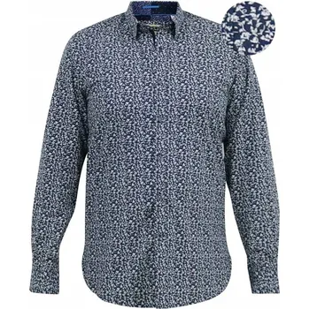 Pánská košile Vzorovaná košile s dlouhým rukávem Duke D555 LARRY, velká velikost 3XL